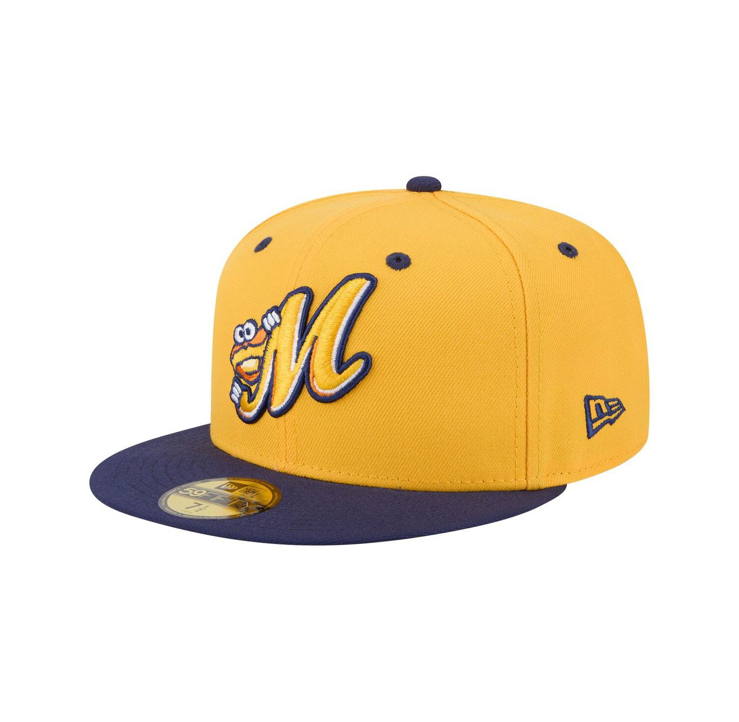 Men's Gold/Navy Montgomery Biscuits Authentic Collection 59FIFTY Fitted Hat