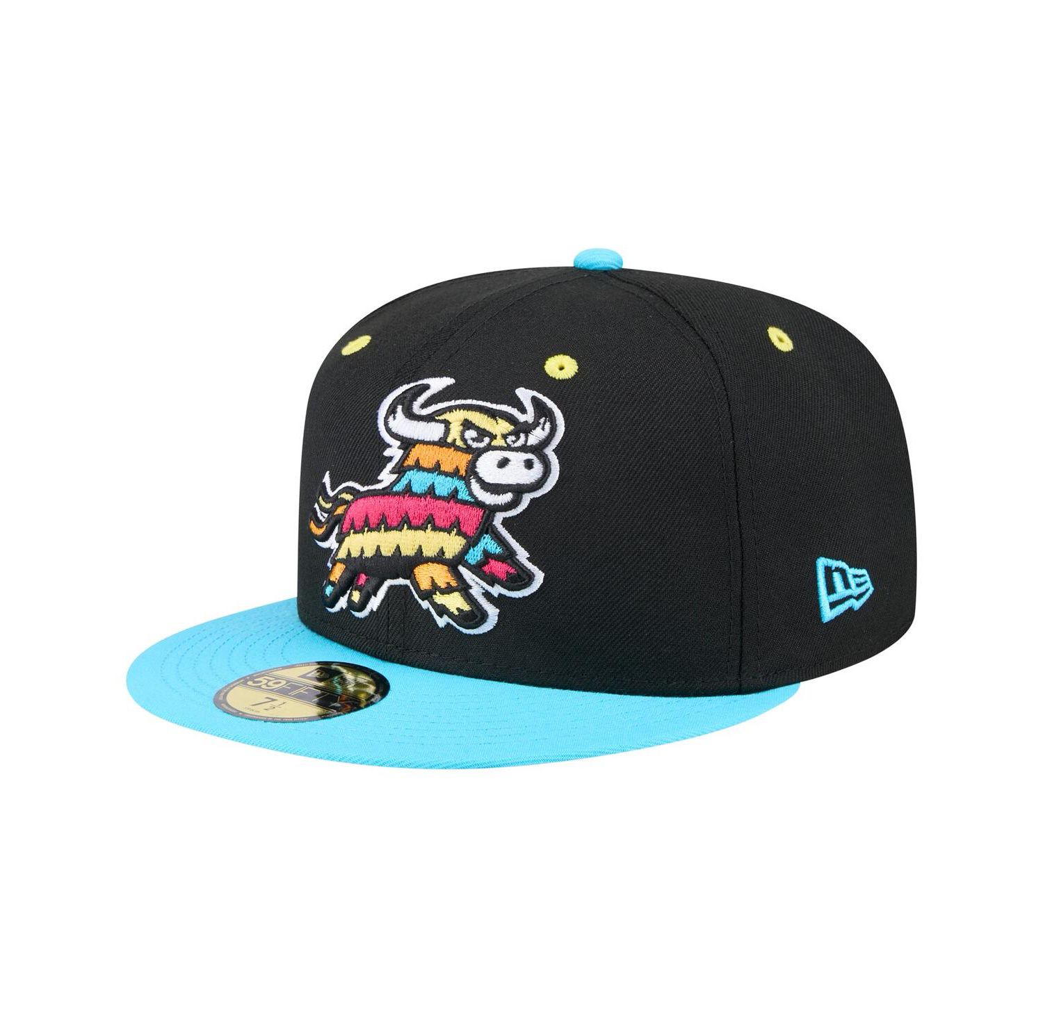Men's Black/Aqua Erie SeaWolves Copa de la Diversion 59FIFTY Fitted Hat