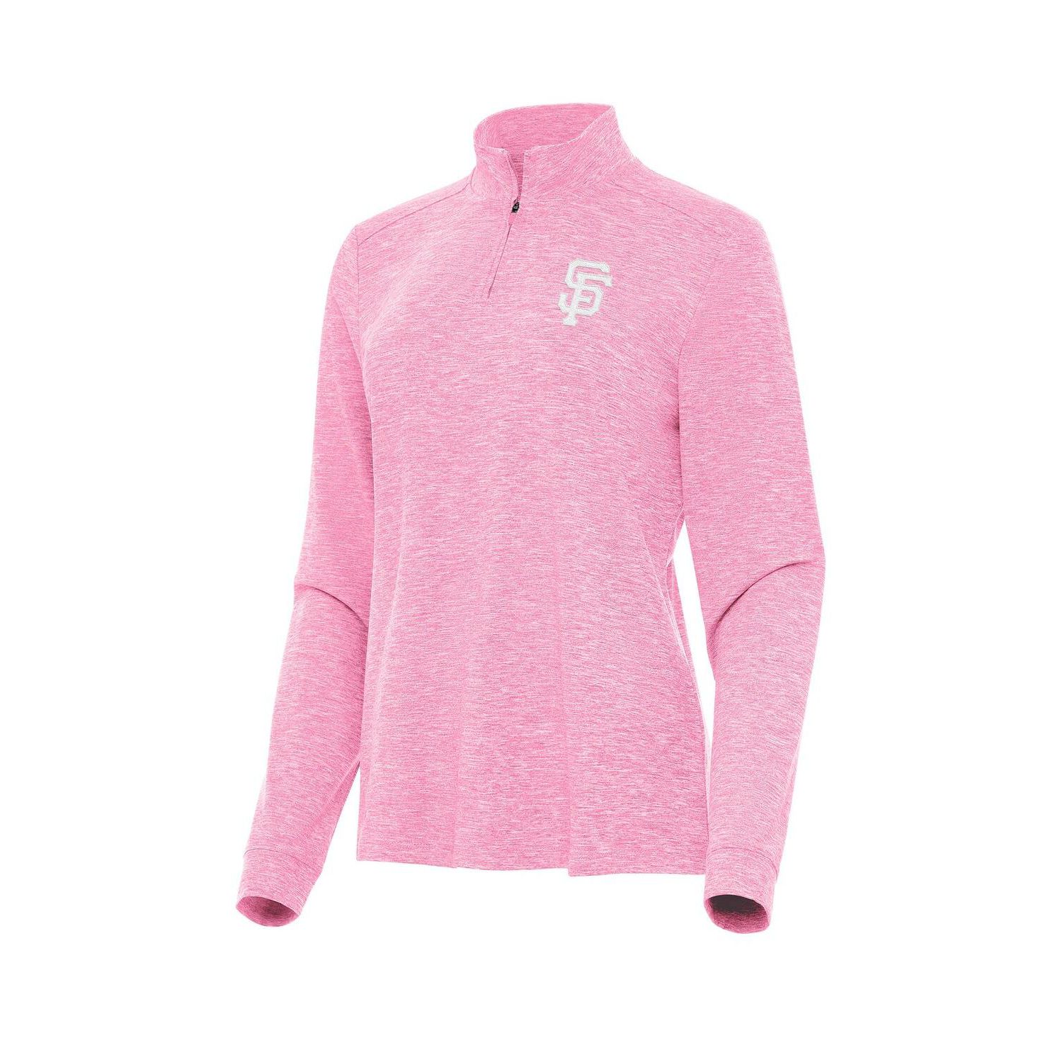 Women's Pink San Francisco Giants Mentor Lightweight Mock Neck Quarter-Zip Top