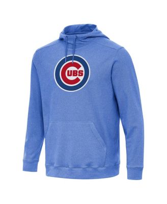 Antigua - Men's Heather Royal Chicago Cubs Cloud Pullover Hoodie