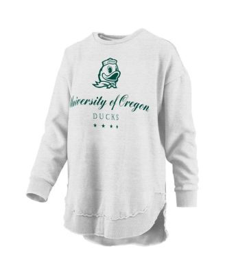 Women's&nbsp;Heather Gray Oregon Ducks Field Day Melange Poncho Pullover Sweatshirt