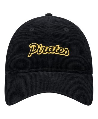 Women's Men's Black Pittsburgh Pirates Corduroy 9TWENTY Adjustable Hat