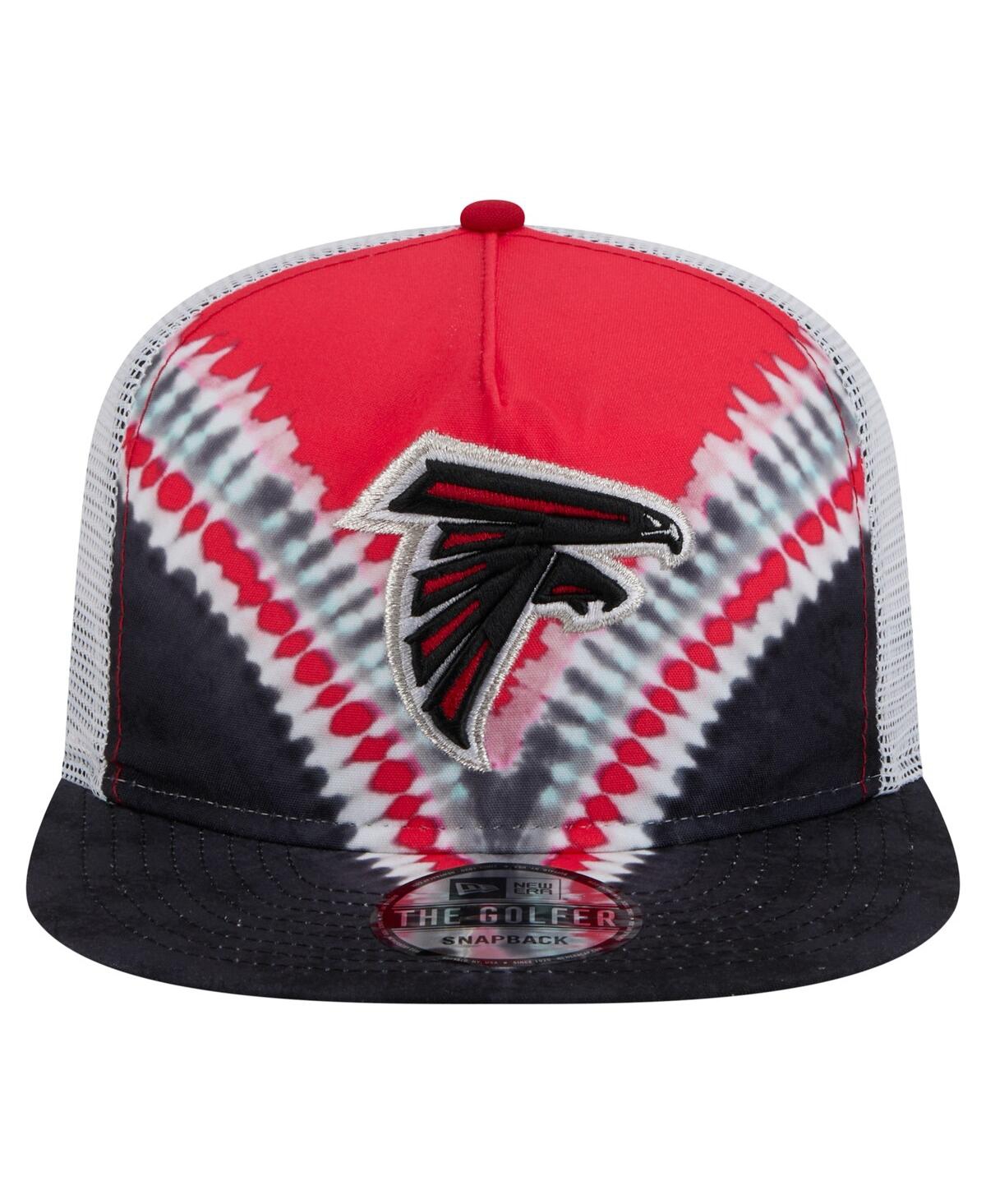 NEW ERA MEN'S RED/BLACK ATLANTA FALCONS THROWBACK DYE GOLFER SNAPBACK HAT 