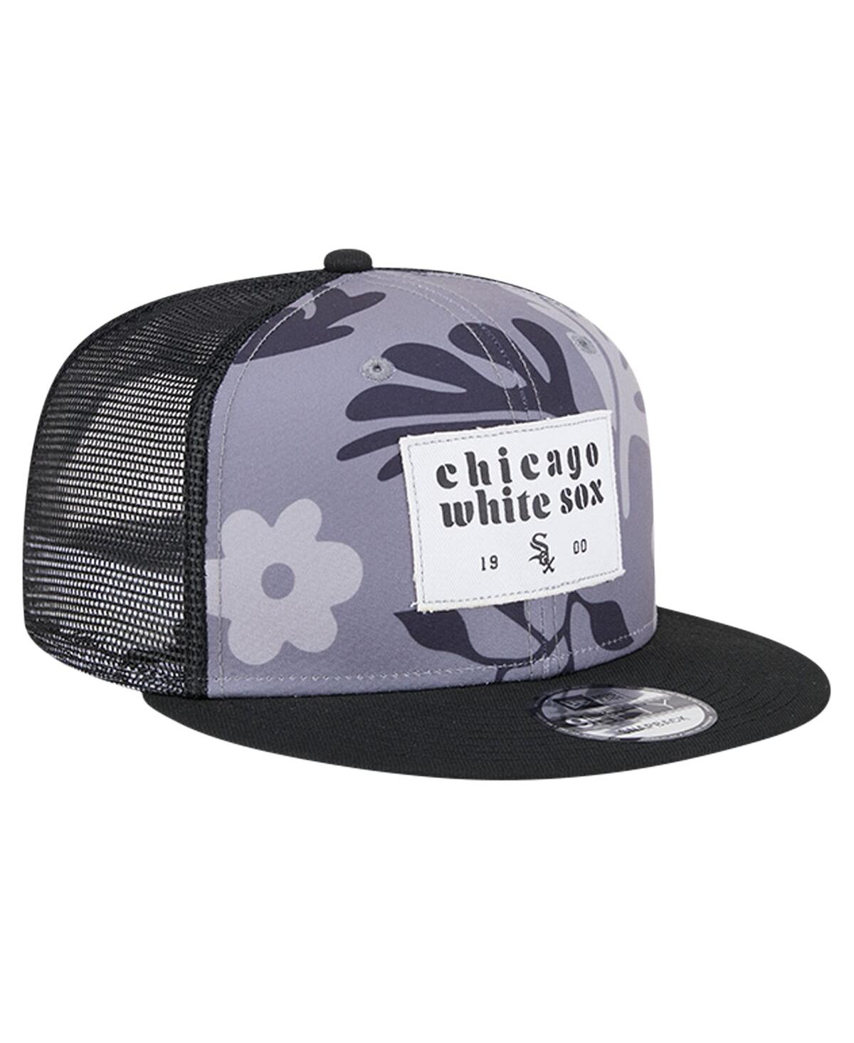 NEW ERA MEN'S BLACK CHICAGO WHITE SOX BIKINI BOTTOM TRUCKER 9FIFTY SNAPBACK HAT 