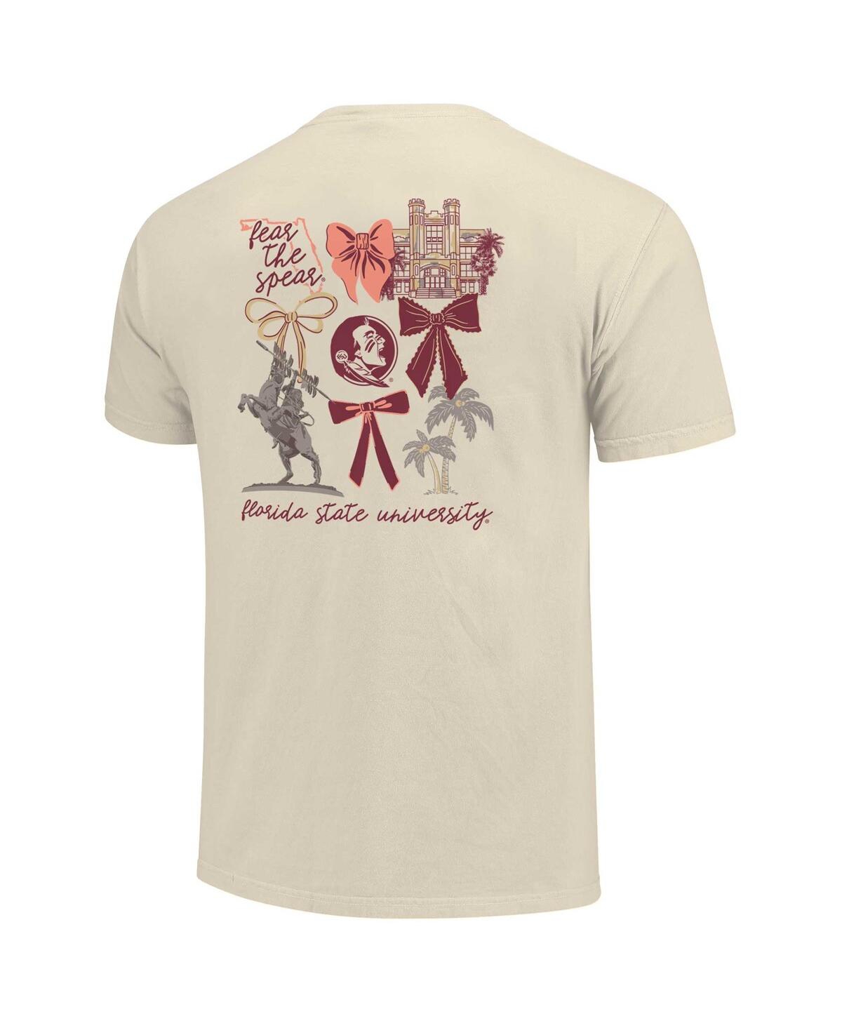 Comfort Colors Women's Natural Florida State Seminoles Coquette T-shirt In Natural