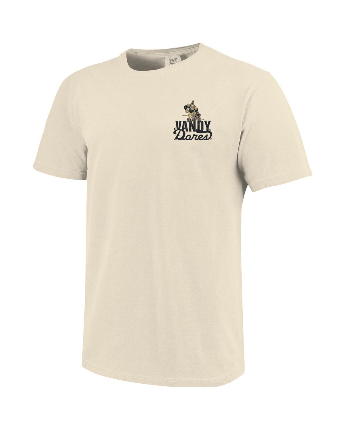 Image One Men's Cream Vanderbilt Commodores Comfort Colors Mascot Overlay T-shirt In Cream