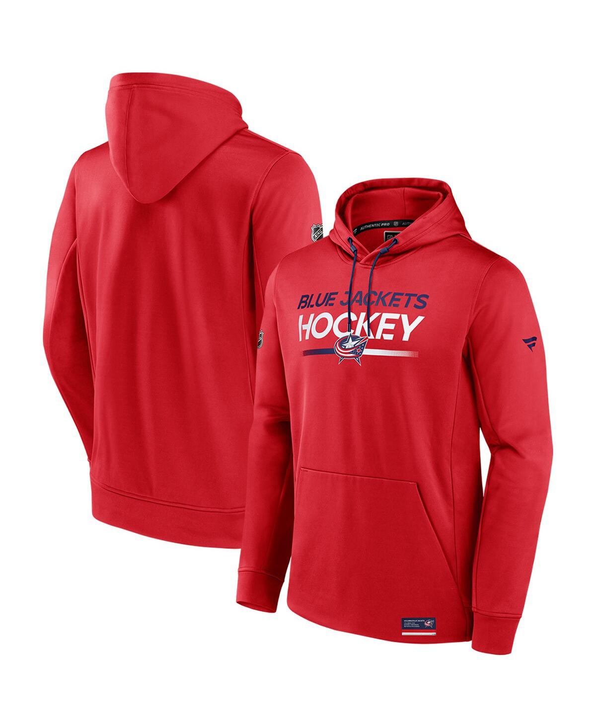 Fanatics Men's Red Wisconsin Badgers Iconic Fleece Down The Field Pullover Hoodie In Red