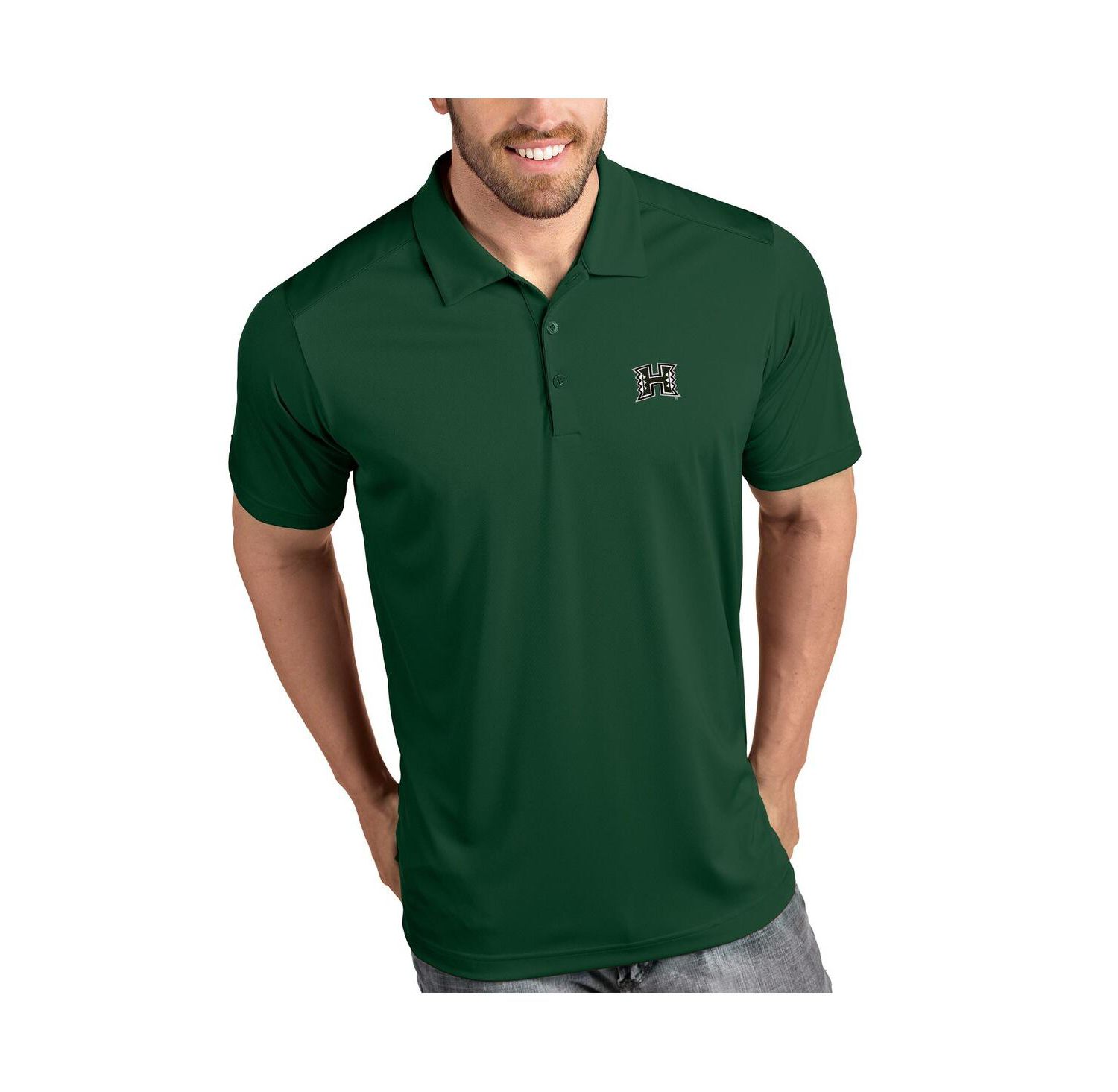 Men's Green Hawaii Warriors Antigua Tribute Polo Shirt