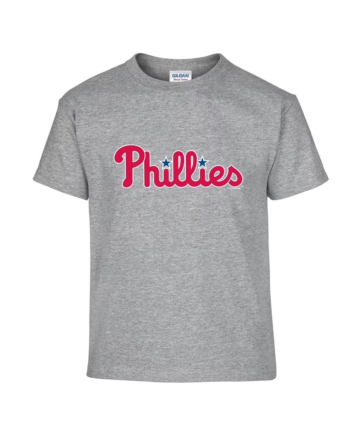 Soft As A Grape Big Boys And Girls Red/gray Philadelphia Phillies T-shirt, Set Of 2 In Gray