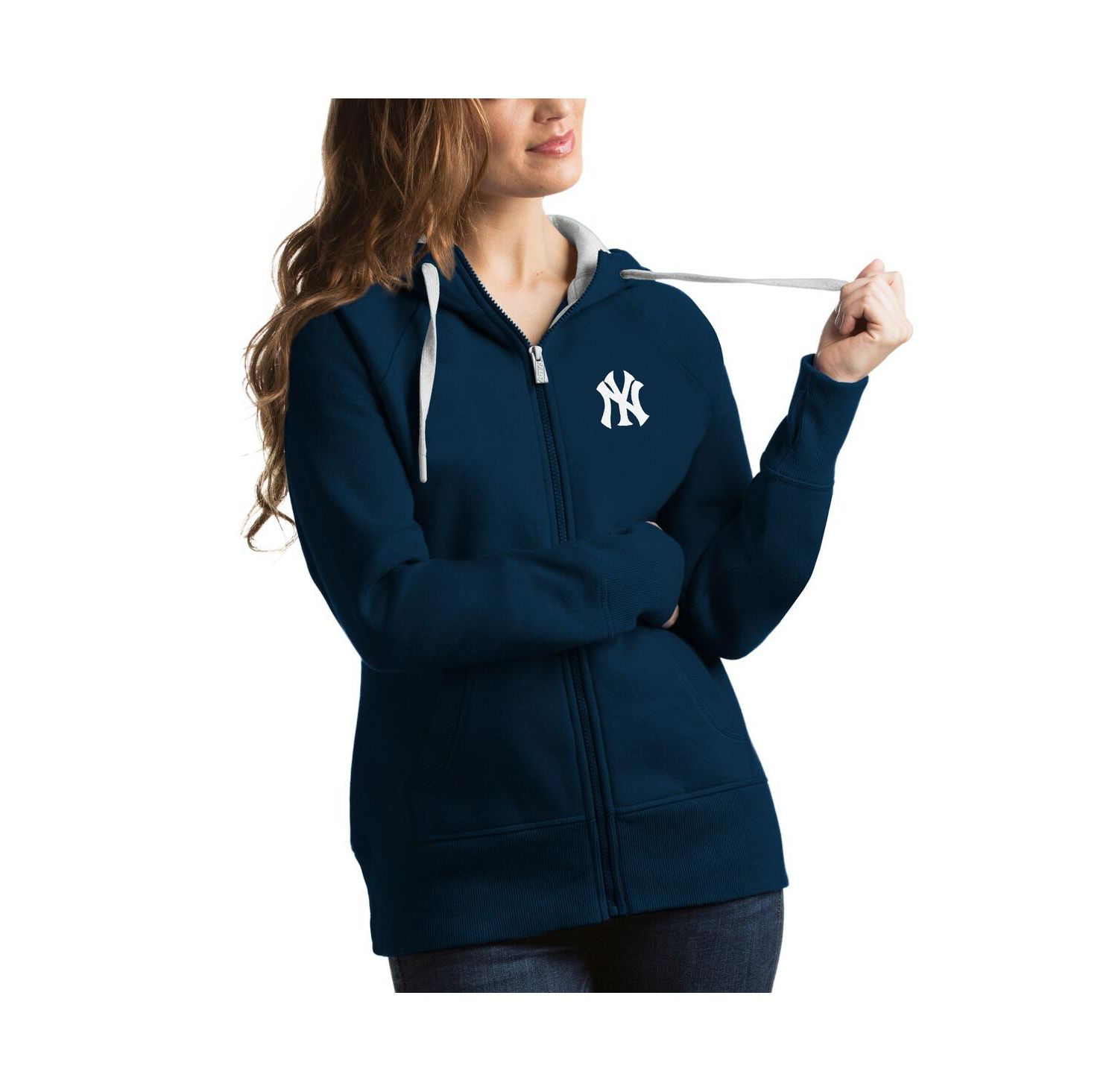 Women's Navy New York Yankees Victory Full-Zip Hoodie