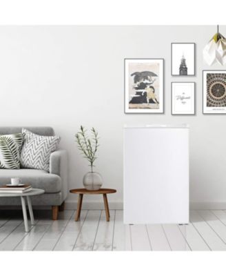 Upright Freezer 3.0 Cu.ft, Compact Mini Freezer with Reversible Single Door, Temperature Control, Removable Shelves, Small freezer Stainless Steel for Dorms Home Office, White