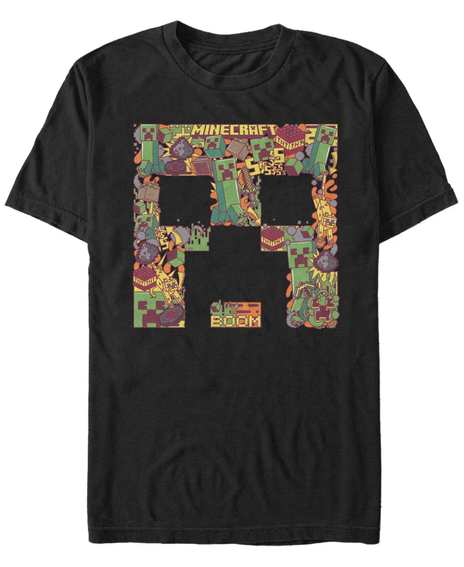 Men's Creeper Face Collage Short Sleeve T-Shirt