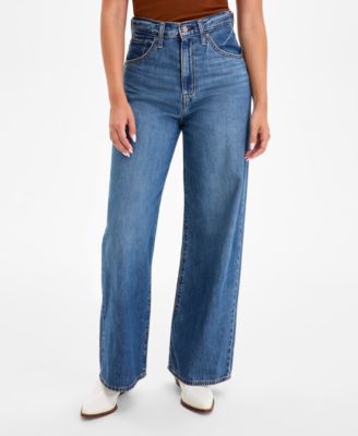 Women's Cinch-Waist Lightweight Baggy Jeans