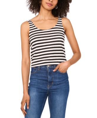 Vince Camuto - Women's Striped Sleeveless Tank Top
