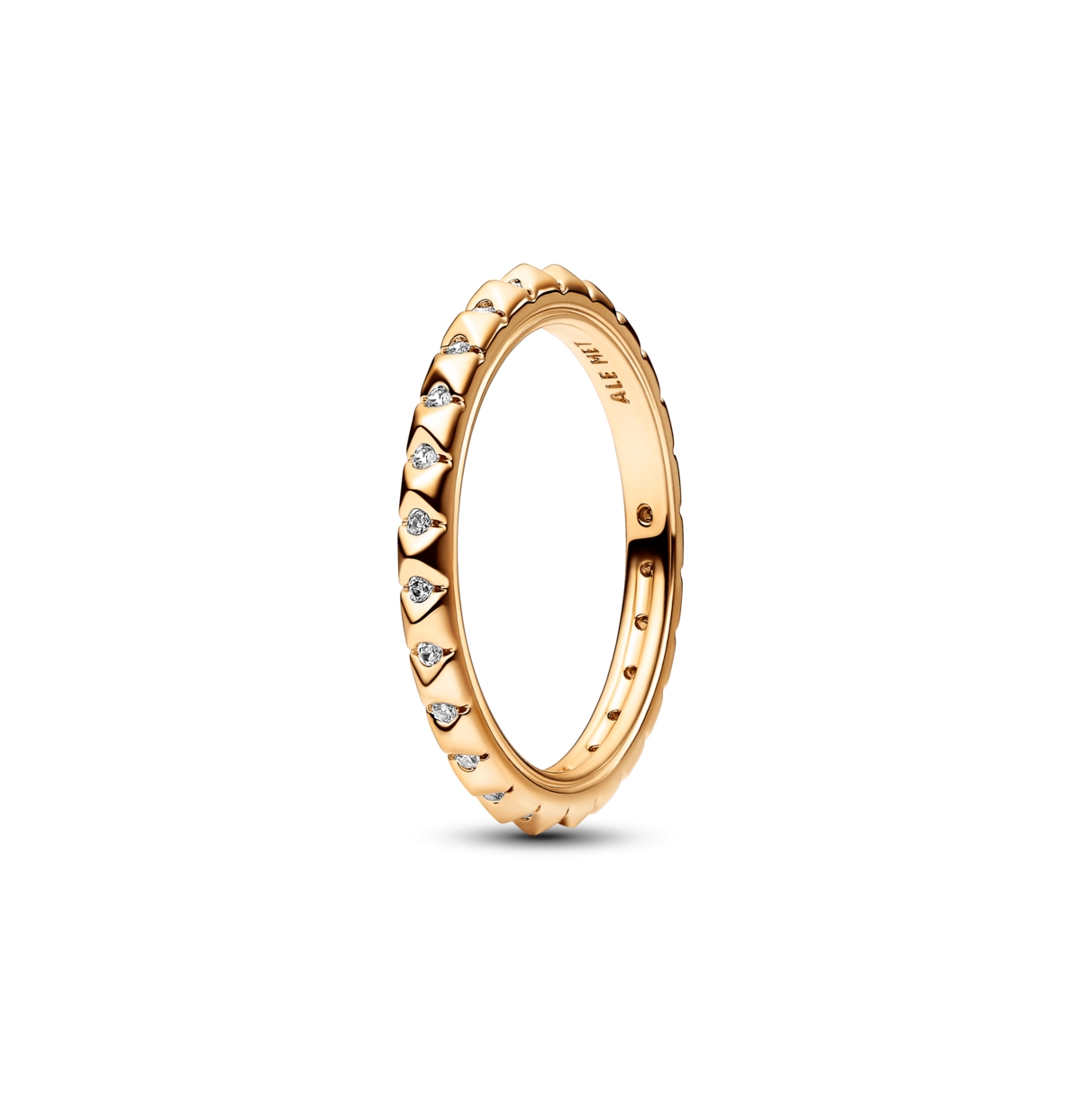 PANDORA GOLD-PLATED PYRAMIDS RING 