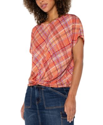 Liverpool Los Angels Petite Twisted Crewneck Top