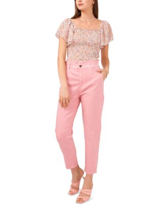 Women's Paperbag-Waist Slim Pants