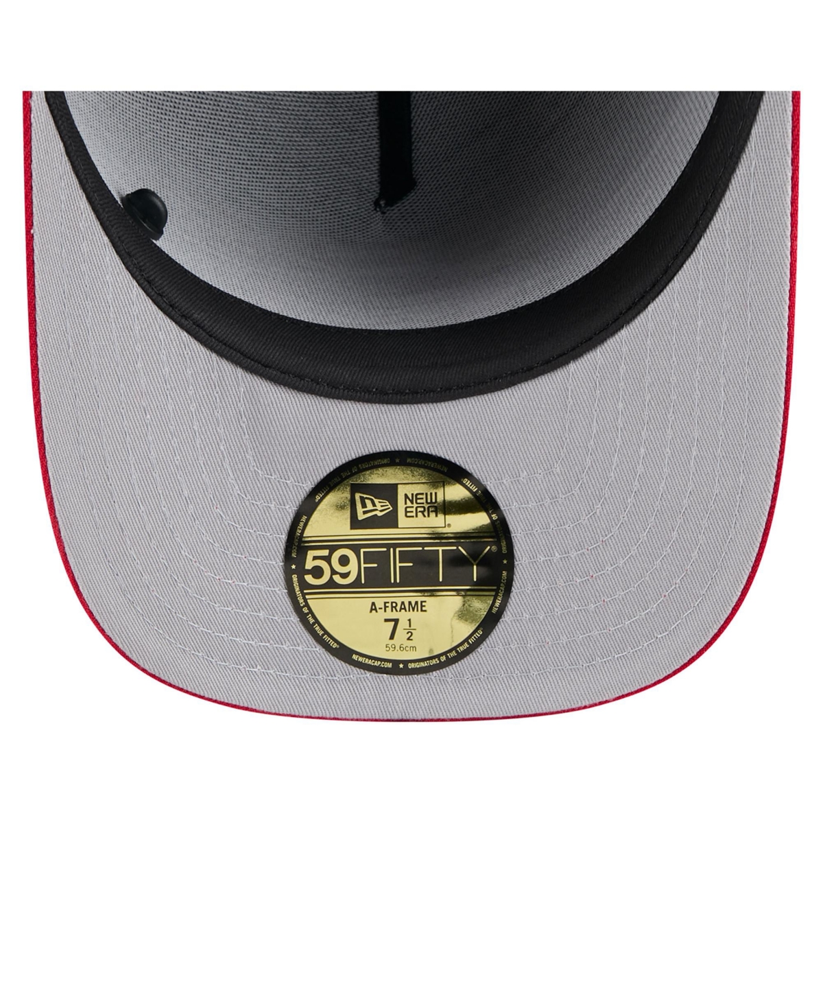 New Era Men's Black/scarlet San Francisco 49ers 2025 Nfl Draft On Stage A-frame 59fifty Fitted Hat In Black,scarlet