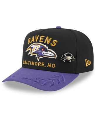 New Era - Men's Black/Purple Baltimore Ravens 2025 NFL Draft On Stage A-Frame 59FIFTY Fitted Hat