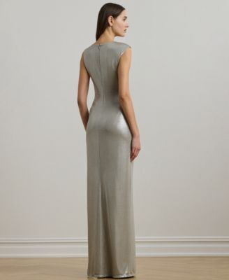 即国内発送・送込♪RALPH LAUREN♪メタリックレースドレス$210 Lauren Ralph Lauren Women's Metallic Jersey Column Gown - Macy's