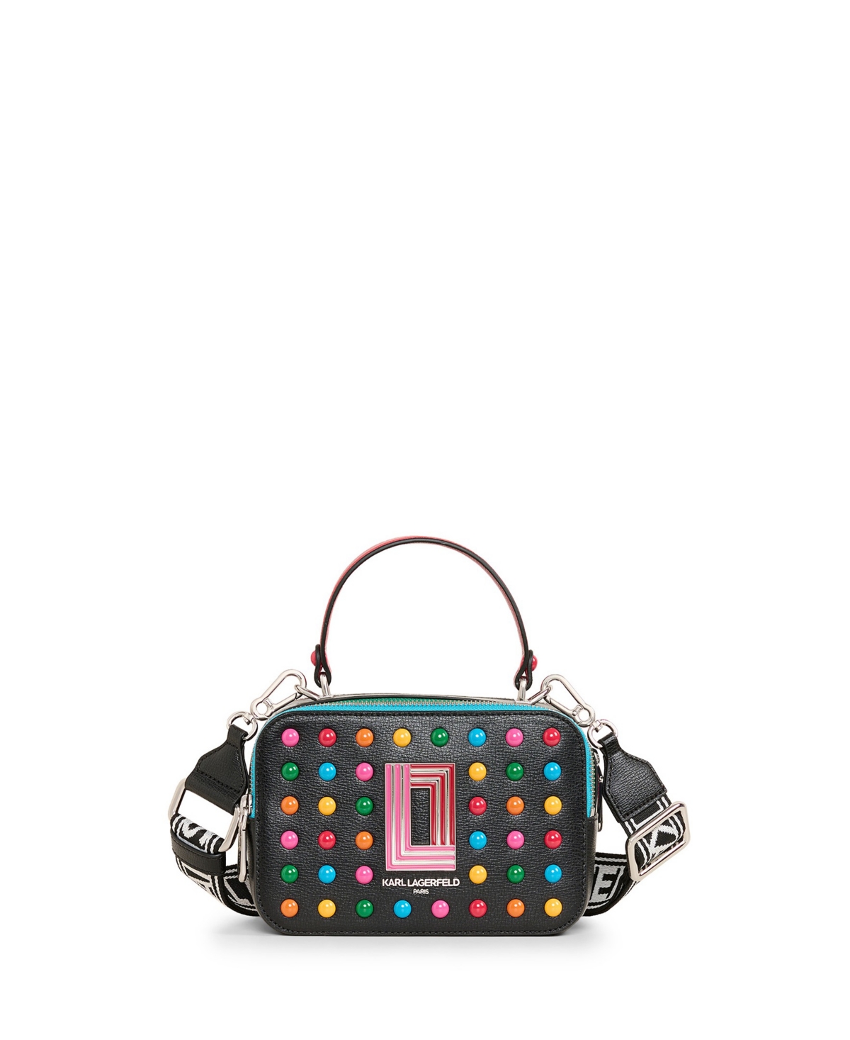 Simone Camera Crossbody Bag - White Multi