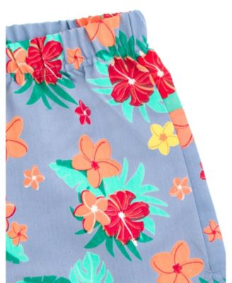 Baby Girls T-Shirt and Chambray Shorts Outfit Set