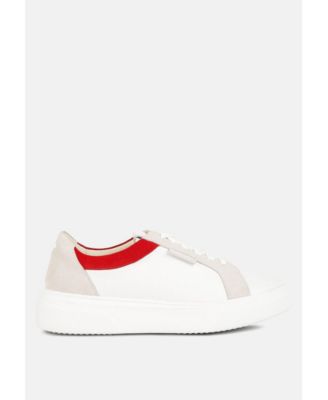 ENDLER Womens Color Block Leather Sneakers