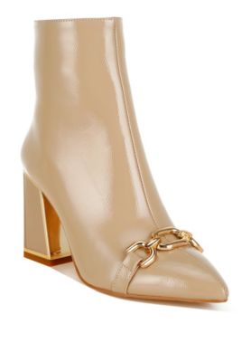 Womens Pollux Metallic Chain Detail Boots