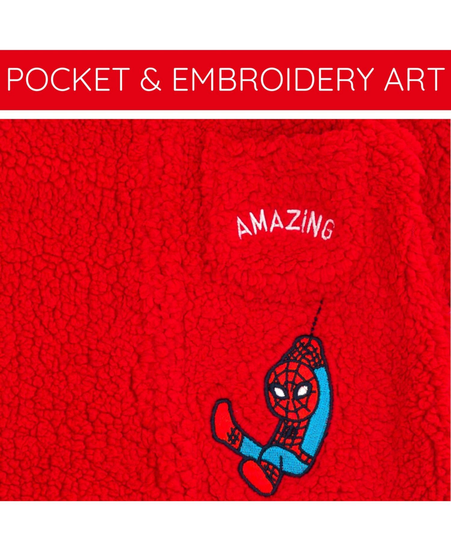 Baby Boys Spider-Man Cozy Sherpa Zip Up Cosplay Coverall