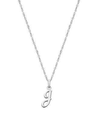 Girls Children's Sterling Silver Initial 12-14" Necklace