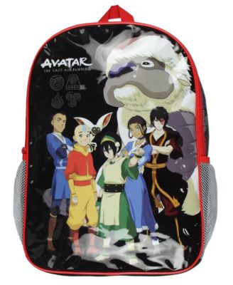 17" Backpack Aang Zuko Katara Toph Appa Character School Book Bag