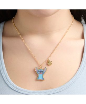 Stitch Jewelry Set - Stitch Necklace and Leaf Earrings