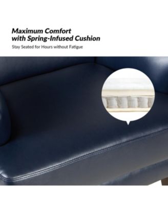 Aviles 29.2" W Leather Wingback Armchair