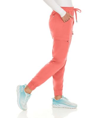 Women's Seven Pocket Cargo Scrub Pants Joggers with 4-Way Stretch