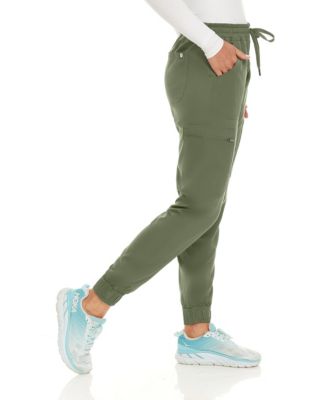 Women's Seven Pocket Cargo Scrub Pants Joggers with 4-Way Stretch