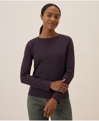 Women's Organic Cotton Luxe Stretch Jersey Long Sleeve Tee