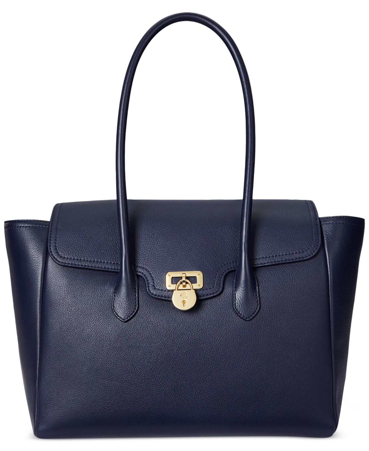 Ralph Lauren Pebbled Leather Extra-large Tanner Satchel