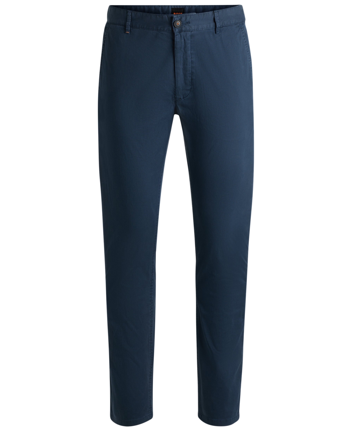 Hugo Boss Boss By  Men's Micro-printed Stretch Cotton Slim-fit Trouser Pants In Open Blue