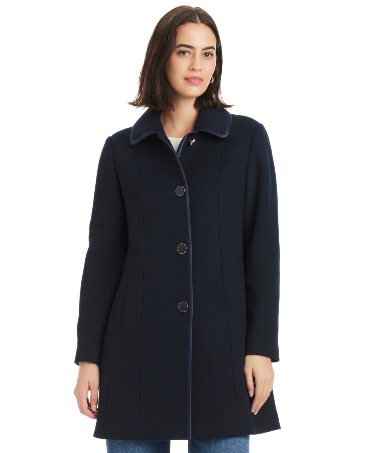 Kate Spade Women's Single-breasted Coat In Blue