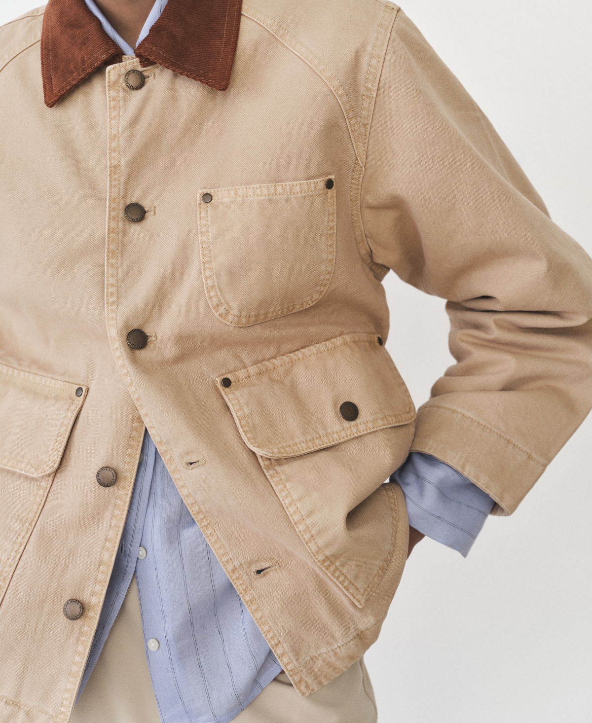 Mango Women's Contrasting Collar Denim Parka Jacket