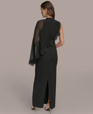 【Donna Karan New York】Chiffon-Cape-Overlay Gown Donna Karan New York Women's Chiffon-Cape-Overlay Gown - Macy's