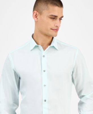 Men's Slim-Fit Solid Dress Shirt