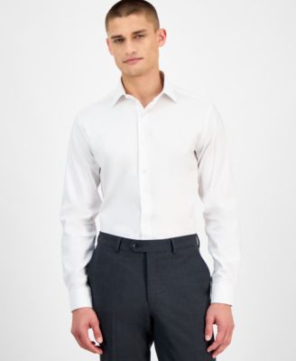 Alfani - Men's Slim-Fit Herringbone Dress Shirt