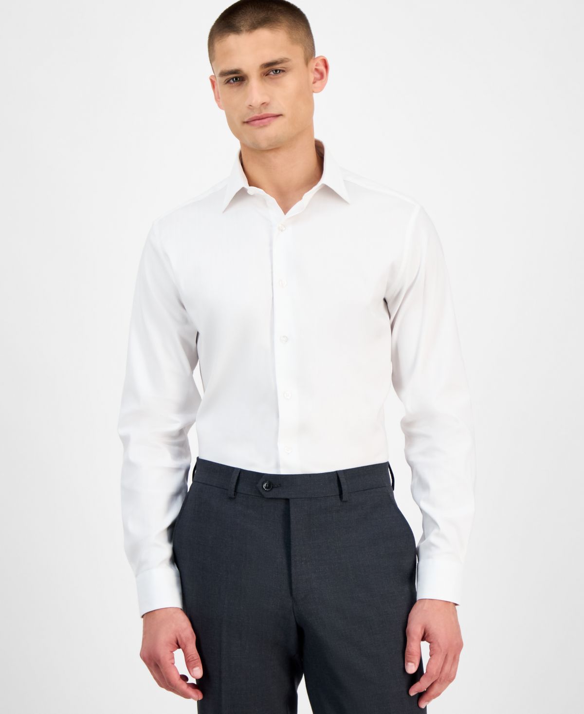 Мужская приталенная рубашка в елочку, эксклюзивно в Macy's