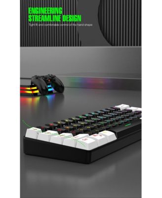 60% wired Gaming keyboard, RGB backlit ultra-small keyboard, waterproof portable, computer/MAC game keyboard (Black)