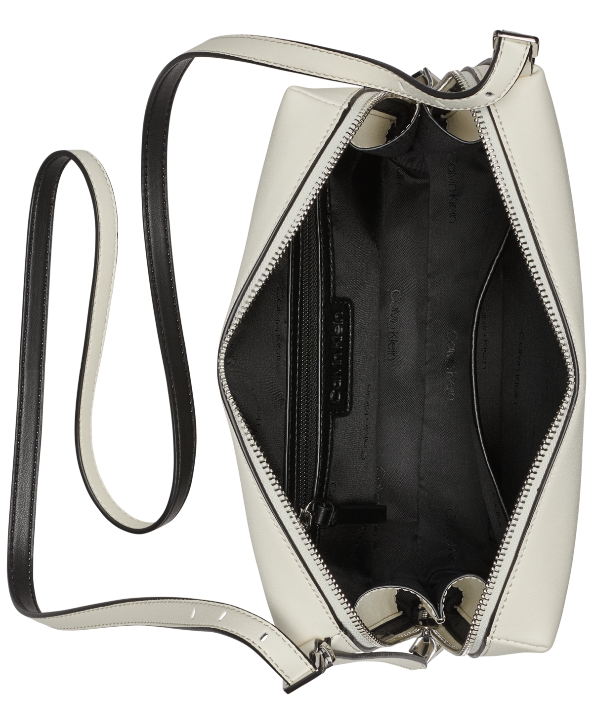 Calvin Klein Lowen Crossbody Bag In Cherub White,black