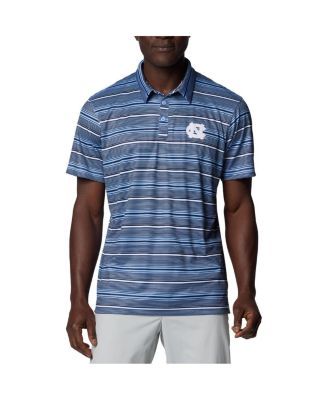 Columbia - Men's Carolina Blue North Carolina Tar Heels PFG Super Terminal Tackle Omni-Shade Stripe Polo