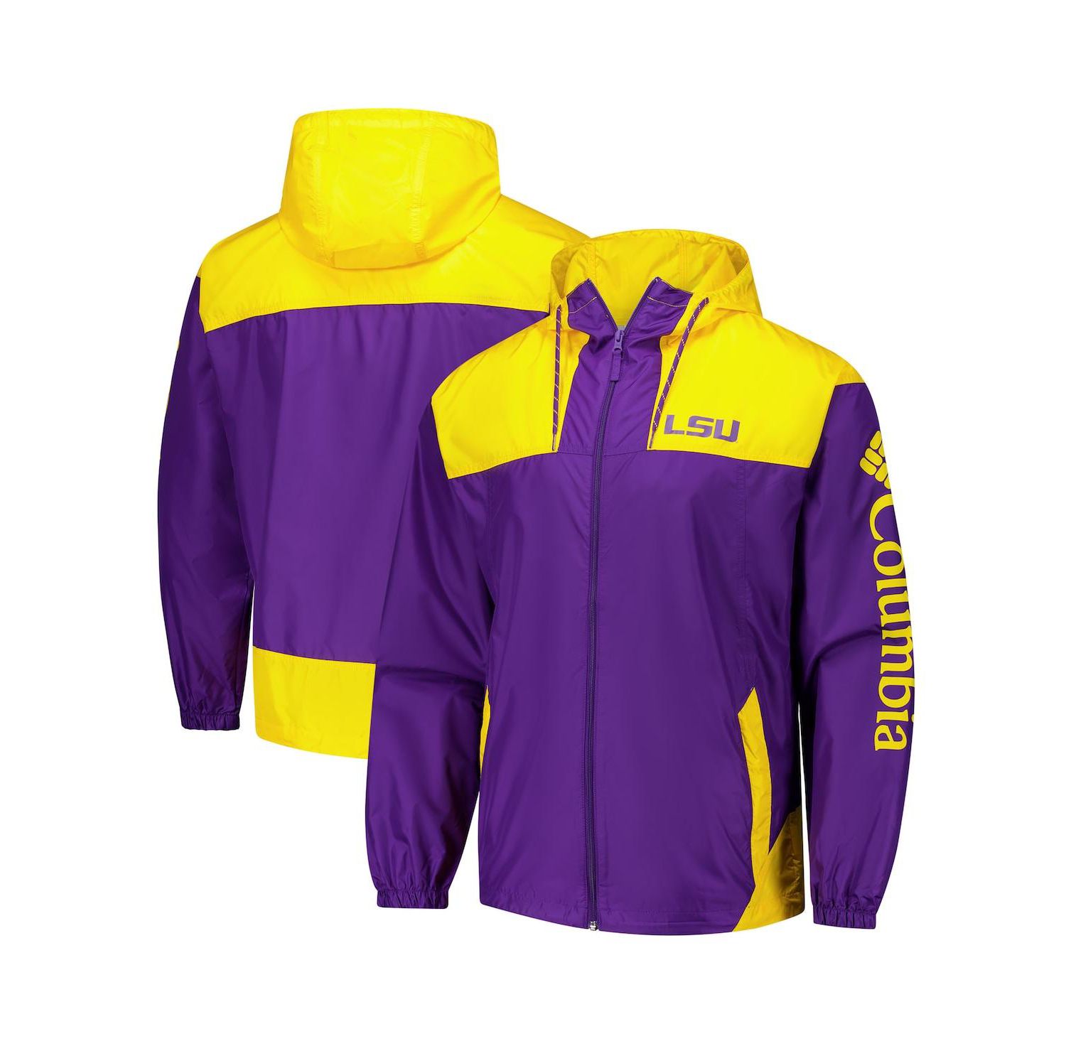 Men's Purple LSU Tigers Flash Challenger II Omni-Shade Full-Zip Windbreaker Jacket