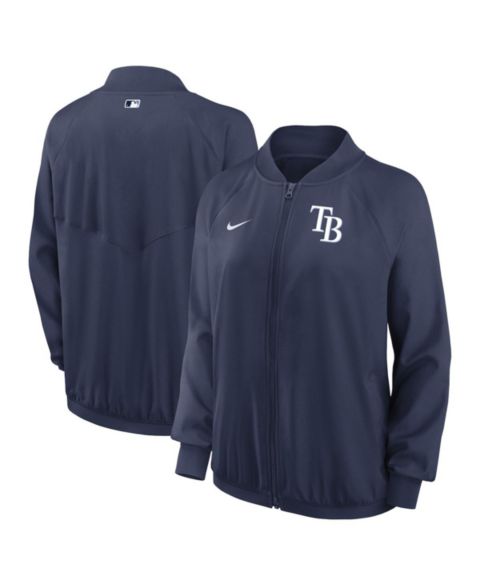 Женские куртки Nike Women's Navy Tampa Bay Rays Authentic Collection Team Raglan Performance Full-Zip Jacket