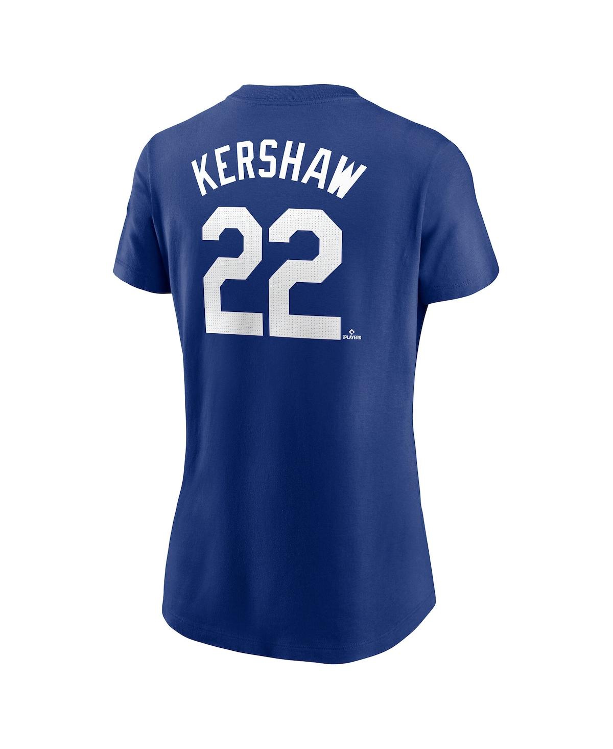 Nike Women's Clayton Kershaw Royal Los Angeles Dodgers Fuse Name Number T-shirt In Royal